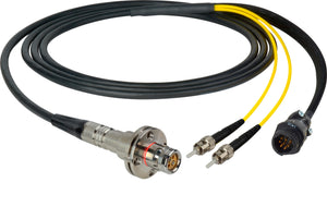 Camplex LEMO FMW to Dual ST & 8-Pin RG In-Line Fiber Breakout 10 Foot