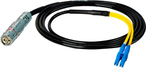 Camplex LEMO FUW to Duplex LC In-Line Fiber Optic Breakout Cable - 25 Foot