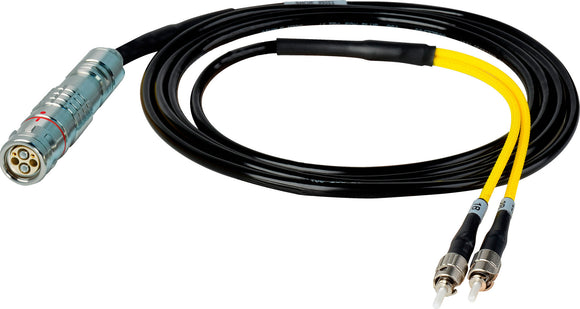 Camplex LEMO FUW to Dual ST In-Line Fiber Optic Breakout Cable - 50 Foot