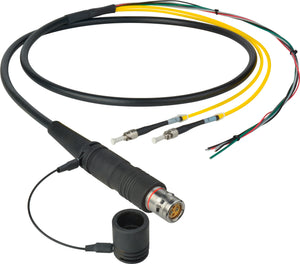 Camplex LEMO FUW to Dual ST & Blunt Lead In-Line Fiber Breakout 6 Foot