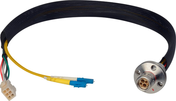 Camplex LEMO FXW to Dual ST & 6-Pin Amp Power Fiber Breakout Cable 12 Inch