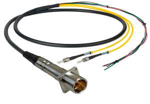 Camplex LEMO PBW to Dual ST & Blunt Lead In-Line Fiber Breakout 25 Foot