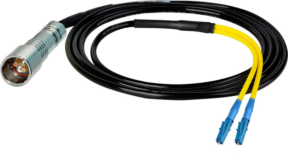 Camplex LEMO PUW to Duplex LC In-Line Fiber Optic Breakout Cable - 50 Foot