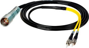 Camplex LEMO PUW to Dual ST In-Line Fiber Optic Breakout Cable - 10 Foot