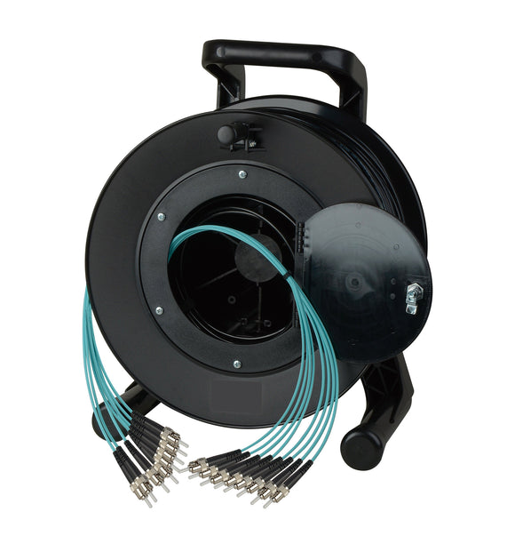 Camplex 8-Channel ST Multi Mode OM3 Fiber Optic Tactical Reel - 500 Foot