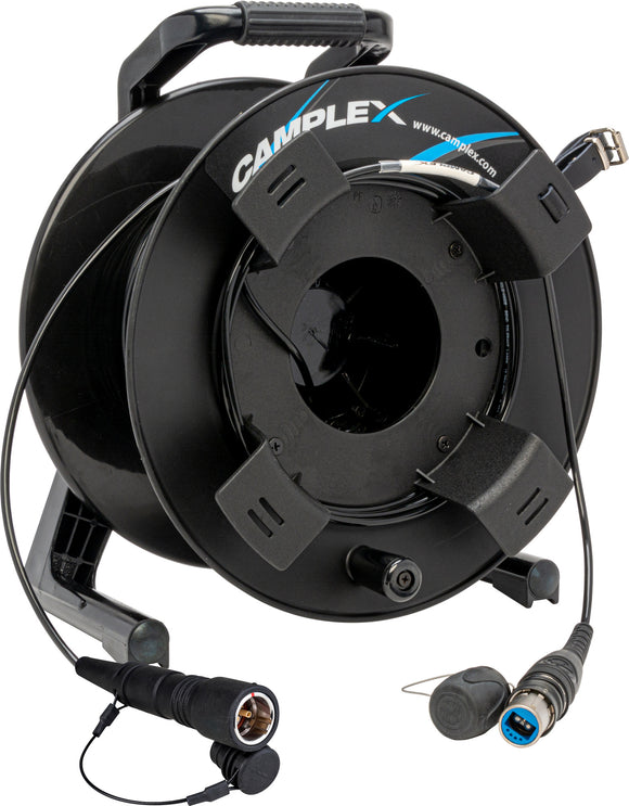 Camplex HF-TROC2PUW-0250 opticalCON DUO to LEMO PUW SMPTE 311 Single Mode Fiber Optic Reel - 250 Foot