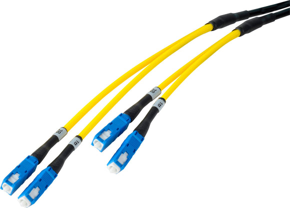 Camplex 2-Channel SC-Single Mode Tactical Fiber Optical Snake - 50 Foot