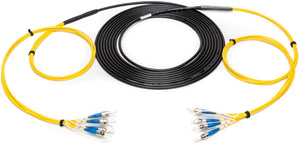 Camplex HF-TS04ST-1000 4-Channel ST-Single Mode Fiber Optic Tactical Cable - 1000 Foot