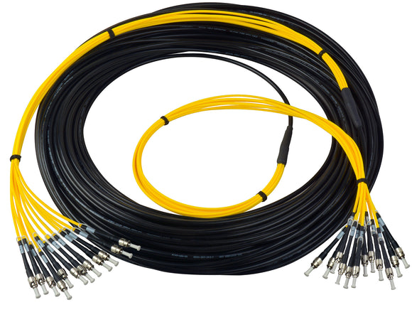 Camplex 12-Channel LC-Single Mode Tactical Fiber Optical Snake- 2000 Foot