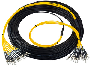 Camplex 12-Channel LC-Single Mode Tactical Fiber Optical Snake- 250 Foot