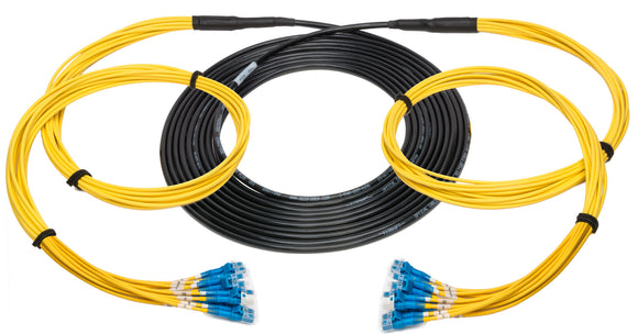 Camplex HF-TS12LC-1000 12-Channel LC-Single Mode Fiber Optic Tactical Cable - 1000 Foot