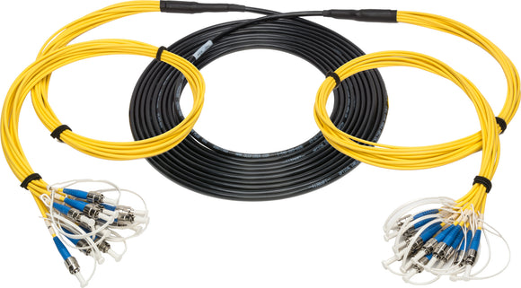 Camplex HF-TS12ST-2000 12-Channel ST-Single Mode Fiber Optic Tactical Cable - 2000 Foot