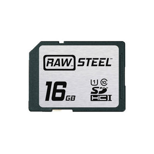 Hoodman RAWSDHC16GBU1 Raw Steel Class 10 SDHC Card - 16GB