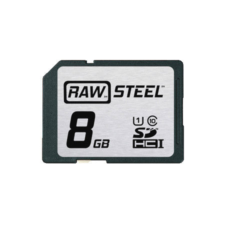 Hoodman RAWSDHC8GBU1 Raw Steel Class 10 SDHC Card - 8GB