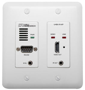 Hall Research UHBX-R-WP HDBaseT Wall Plate Receiver with IR RS-232 and PoH