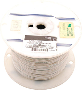 NTE Electronics 20 AWG 300V Stranded Hook-Up Wire 100FT White