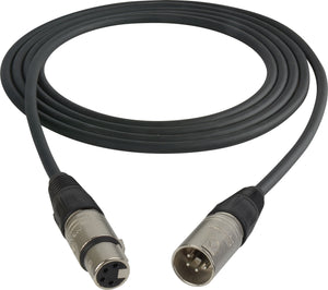 TecNec Intercom Straight Extension Cable 4-Pin XLR-M to XLR-F 6FT