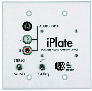 ProCo Sound iPlate Portable Audio Player Interface Wallplate