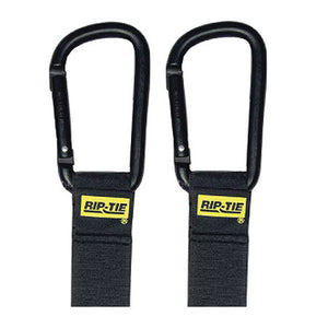 Rip-Tie J-B6-C02-BK 1" x 6" Carabiner 2-Pack Black