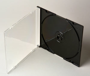 Microboards JEWEL-SL-200 Jewel Case Slimline Clear/Black - 200 Pack