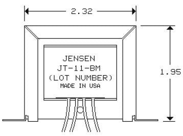 Jensen JT-11-BMCF Line Output Audio Transformer