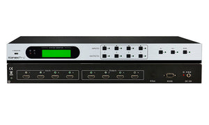 KanexPro HDMX44RS HDMI 4x4 Matrix Switcher with Built-in EDID Management