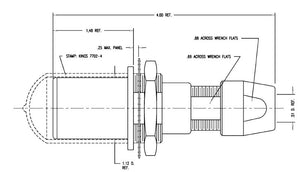 Kings 7702-1 Male Bulkhead Chassis Mount Connector for Belden 8233