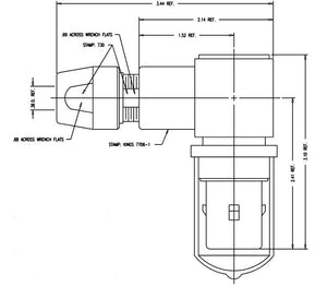 Kings 7706-1 Right Angle Tri-Loc Plug for Belden 9267