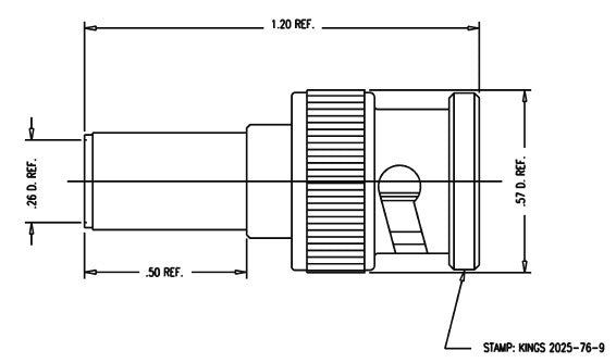 Kings 2025-76-9 75 Ohm BNC Plug