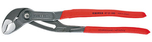 Knipex 87 01 300 Cobra Hightech Water Pump Pliers - Head Polished - Plastic Coated Handles