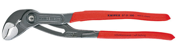 Knipex 87 01 300 Cobra Hightech Water Pump Pliers - Head Polished - Plastic Coated Handles