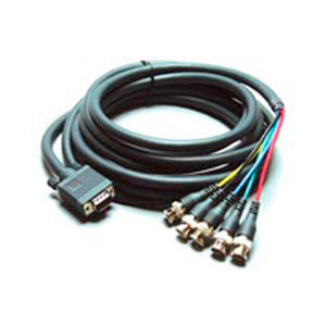 Kramer C-GM/5BF-10 Molded 15-pin HD (M) to 5 BNC (F) Breakout Cable - 10 Ft.