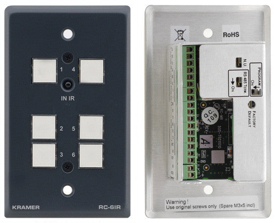 Kramer RC-6IR 6-Button Universal Room Controller with IR Learning