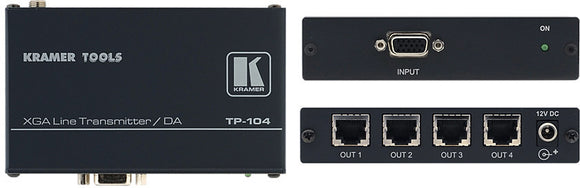 Kramer TP-104HD 1:4 HDTV Over Twisted Pair Transmitter and Distribution Amp