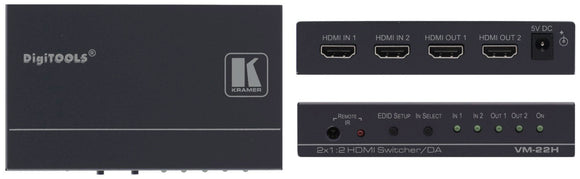 Kramer VM-22H 2x1:2 HDMI Distribution Amplifier