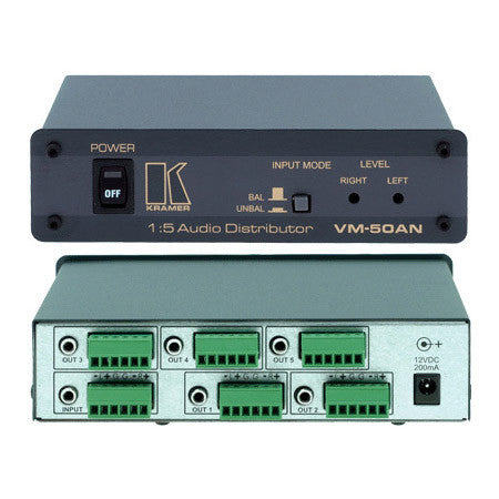 Kramer VM-50AN 1x5 Audio With Balanced and Unbalanced Outputs