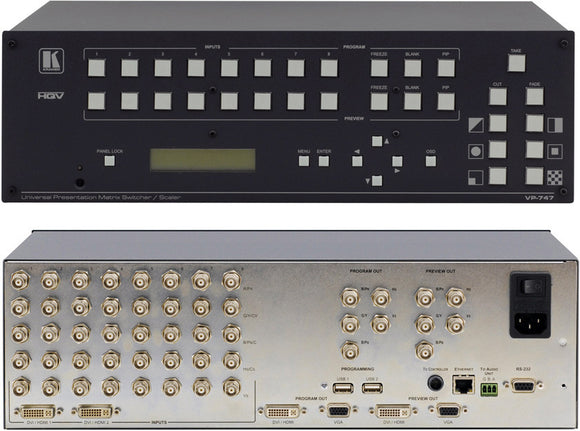 Kramer VP-747 8x2:3 ProScale In-CTRL Dual Scaler Seamless Switcher