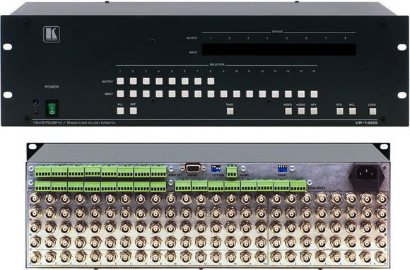 Kramer VP-1608 16x8 RGBHV and (B) Audio Matrix Switcher