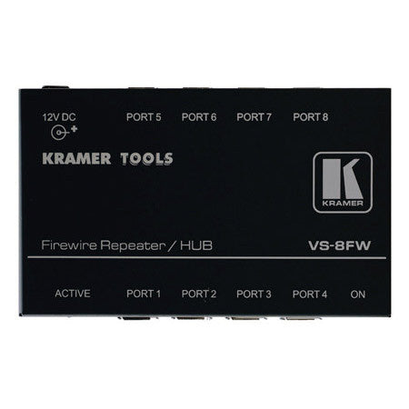 Kramer VS-4FW 4 Port Firewire Repeater/Hub with Port Protection up to 400Mbps