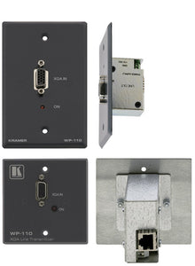 Kramer WP-110 VGA Over Cat5 Active Wall Plate (USA/ Gray)