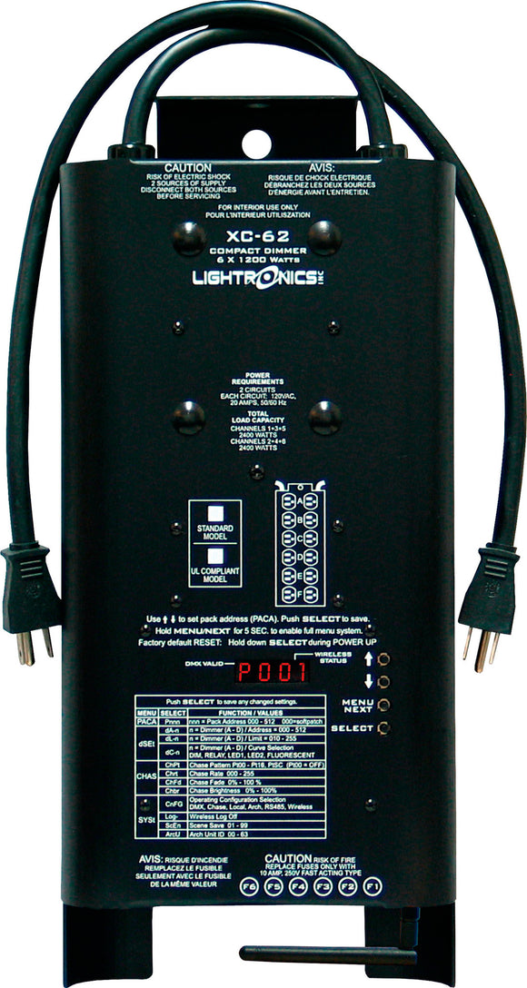 Lightronics XC62 Wireless DMX Portable Dimmer