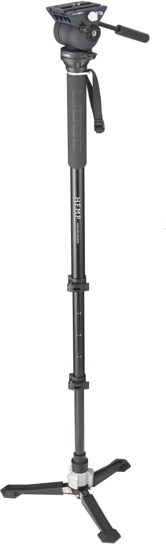 Libec HFMP KIT Hands-Free Monopod with Dual Base Video Head and Carrying Case