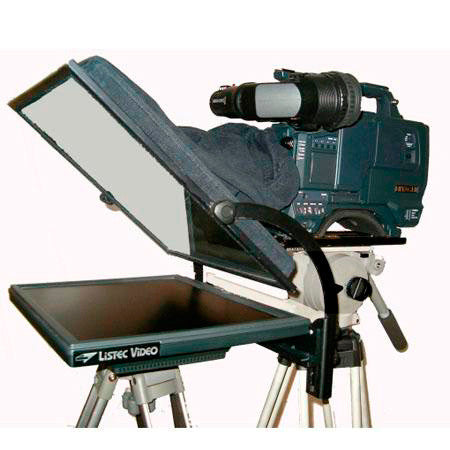 Listec EN-10C 10in On-Camera Teleprompter with Compact Folding Hood Assembly & Case