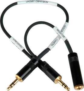 Sescom LN2MIC-ZMH6-MON 3.5mm Line to Mic 25dB for Zoom H6 with Monitoring Jack