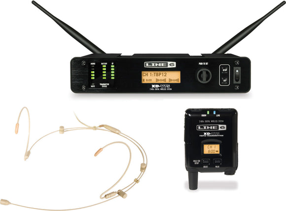 Line 6 XD-V75HS 14-CH 24GHz Digital Wireless System w/Bodypack Tx & Tan Headset