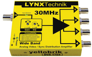 LYNX Technik Yellobrik DVA 1704 1 4 Analog Video / Sync Distribution Amplifier