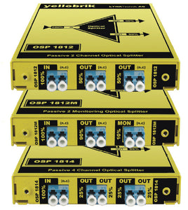 LYNX Technik Yellobrik 2-Channel Monitoring Fiber Splitter 90/10