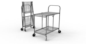 Luxor WSCC-2 Two-Shelf Collapsible Wire Utility Cart