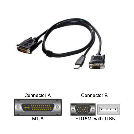 M1 to VGA Male With USB Cable 3FT