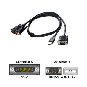 M1 to VGA Male With USB Cable 10FT